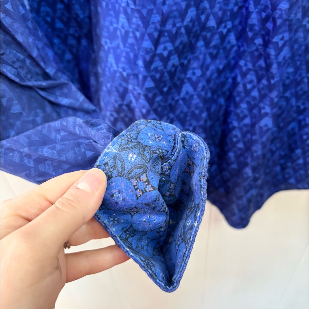 Robert Graham Blue Patterned Printed Collared But… - image 8